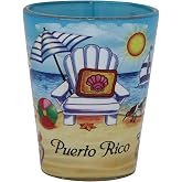 Puerto Rico Beach Chair In and Out Shot Glass