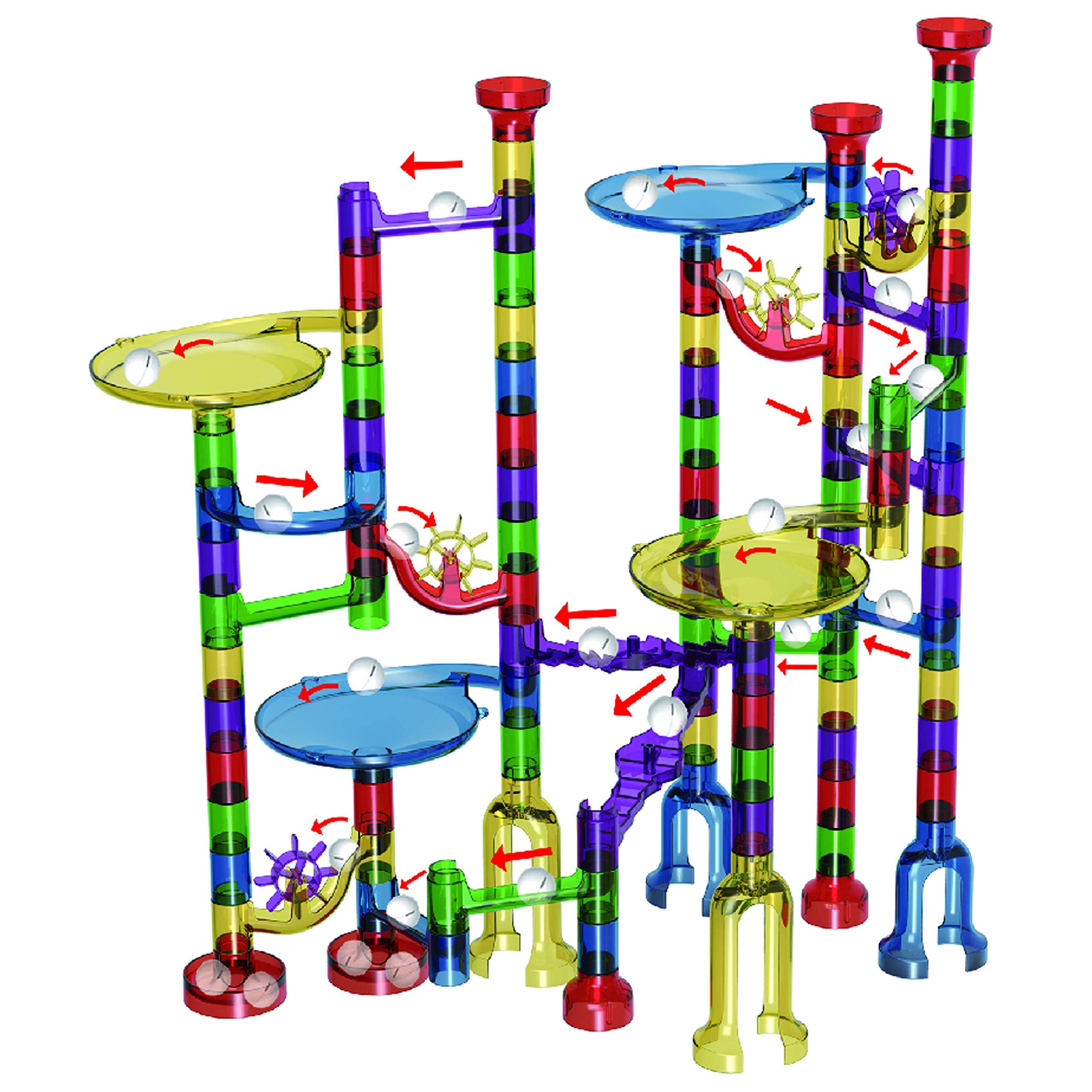 Marble Mania Marble Run - Marble Runs for Kids - 162 Pieces Plus Storage Tub - Construction Toys for 4-8 Year Old Boys or Girls - Educational STEM Toys for 4+ Year Olds