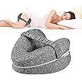 Leg & Knee Pillow for Side Sleepers,Ergonomic Leg Pillow for Soothing, Memory Foam Leg Pillow with Sleeping.Leg&Knee Pillow for Soothing Pain Relief for Sciatica(Gray)