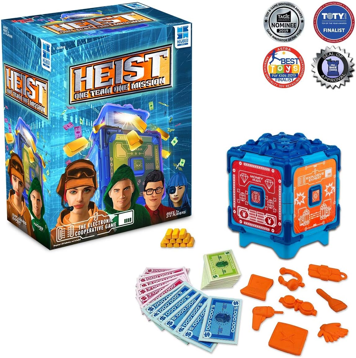 Heist, Crack The Safe to Get The Gold, The Fast Paced Electronic Cooperative Team Challenge Game for up to 4 Players, Great for Kids Teens and Adults Ages 7 and up