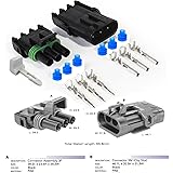 Delphi Packard Weatherpack, Waterproof, Terminal Kit 10 12, 14, 16, 18, 20 GA, with CPA (Connector Position Assurance) (3-Pin