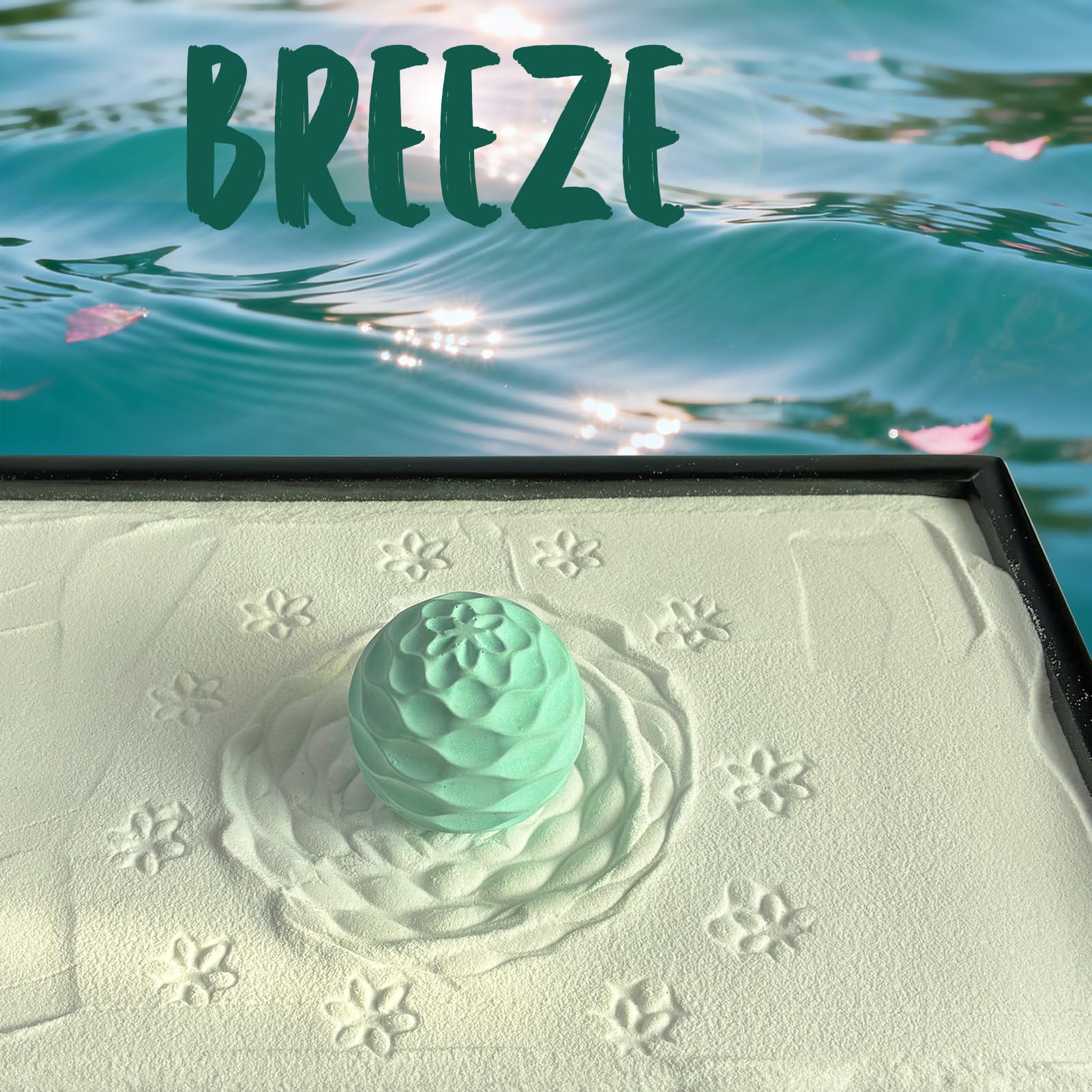 AOVOA Japanese Zen Garden Kit for Desk with 3 Sand Spheres, Zen Decor with Wooden Tray and Natural Rake Torii Gate Ornament for Home & Office, Desktop Sandbox for Relaxation and Meditation