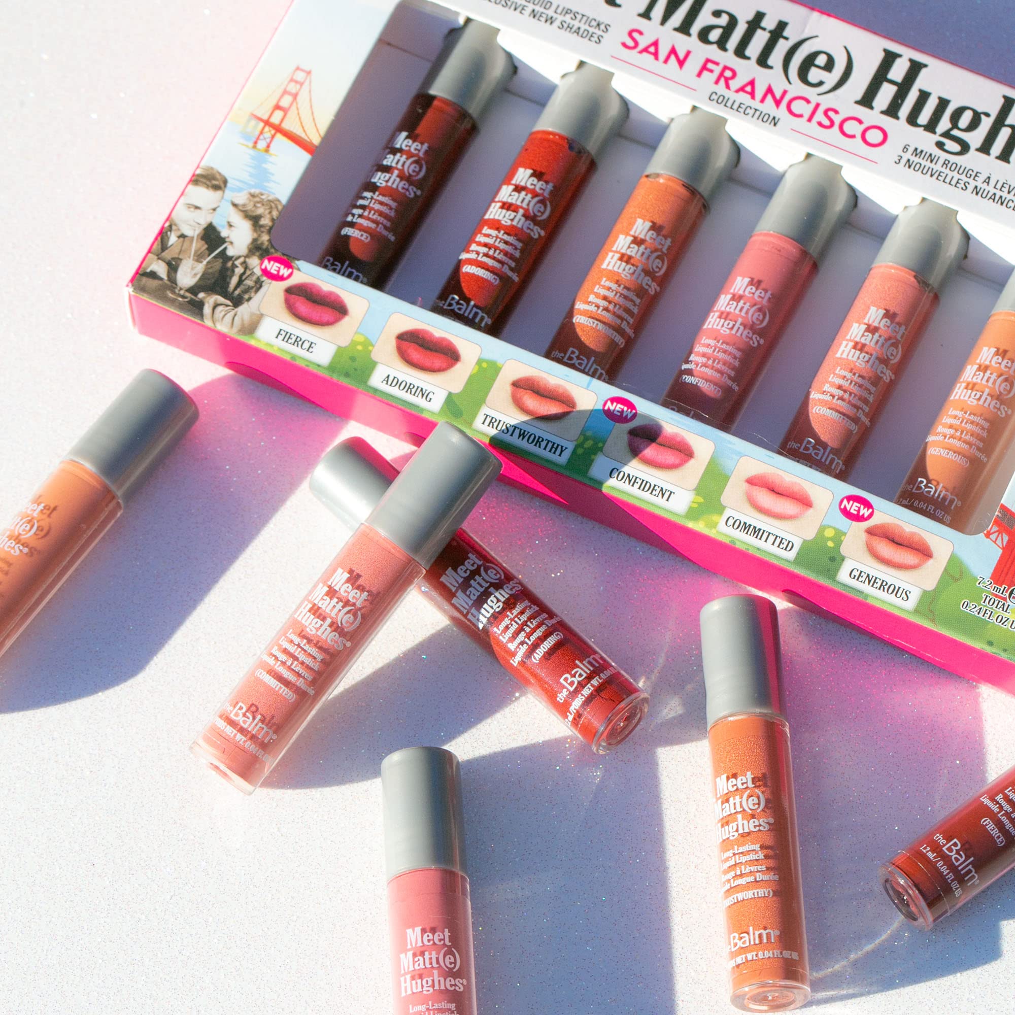 theBalm Meet Matt(e) Hughes Set of 6 Mini Long-Lasting Liquid Lipsticks, 0.04 Ounce (Pack of 6)