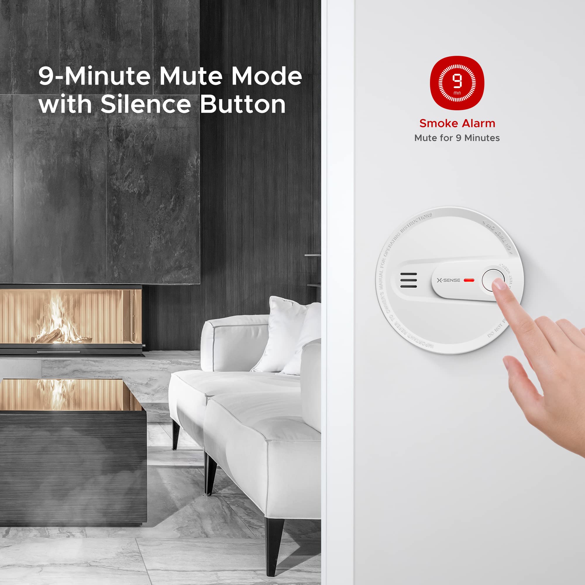 Mua X-Sense Smoke Detector, 10-Year Battery Smoke Fire Alarm with ...