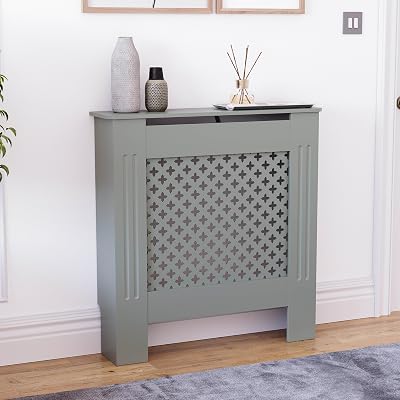 Vida Designs Oxford Radiator Cover Olive Grey Small H82 W78 D19 cm