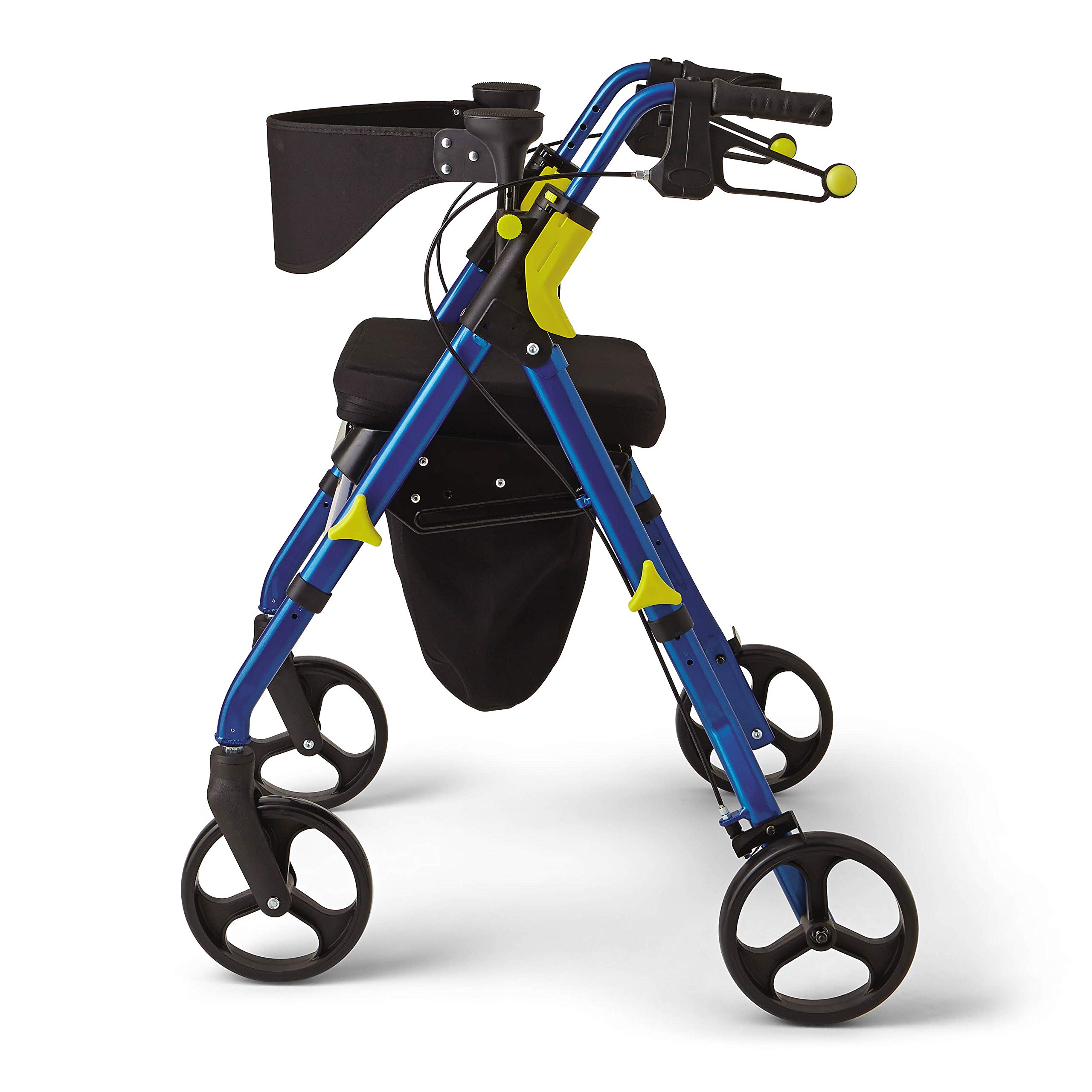 Medline Premium Empower Rollator Walker with Seat, Folding Rolling