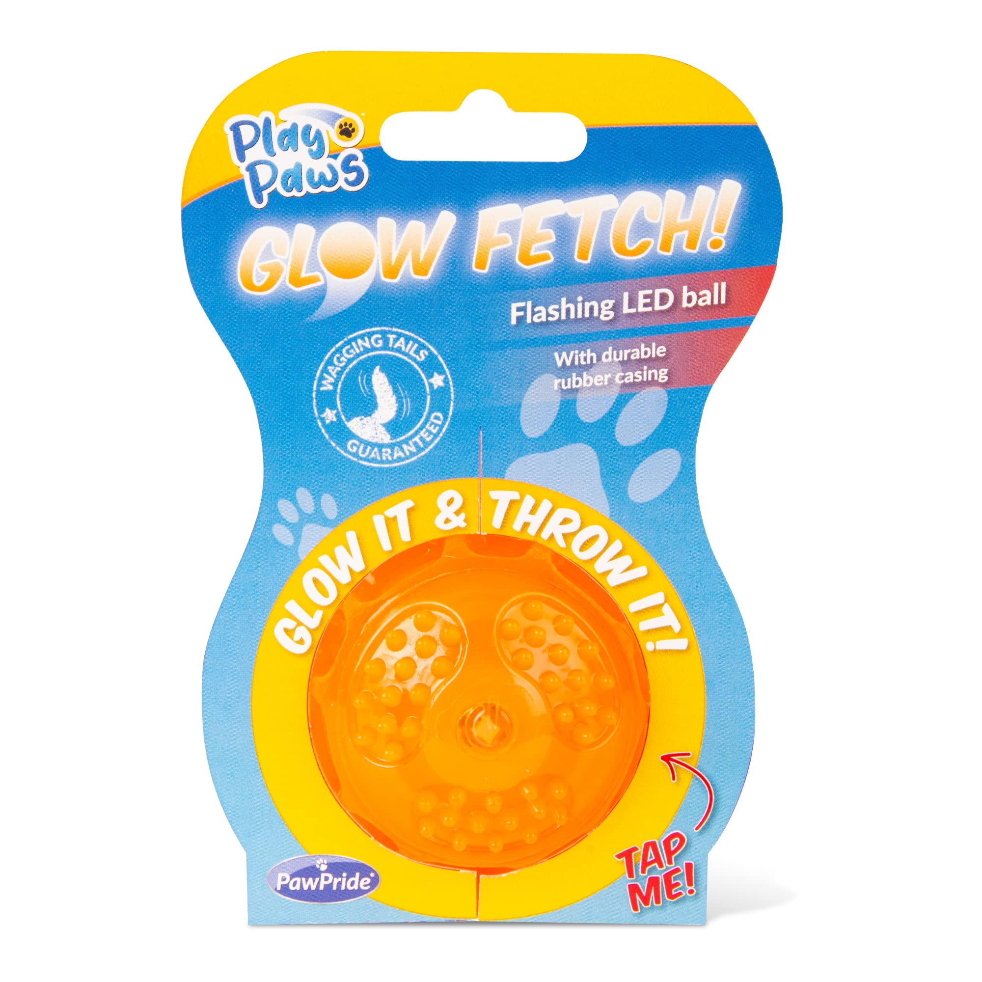 PawPride Light Up Dog Ball - LED Ball for Dogs - Fetch balls, Glow in the Dark, Lights up when you chuck it, Strong Durable Rubber, Indestructible, must have for a dogs toys