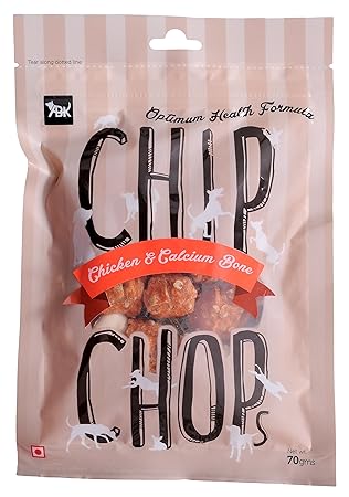 Chip Chops Chicken & Calcium Bone Dog Treat, 70g, Optimum Health Formula