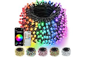BHCLIGHT 240LED Smart Color Changing Christmas Lights App Controlled, 95FT Waterproof RGB Twinkle String Light Music Sync Multiple Modes, Christmas Lights with Remote & Timer Indoor Outdoor Xmas Decorations