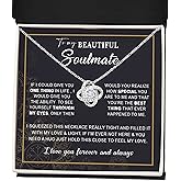 GLAVICY To My Soulmate Necklace For Women, Beautiful Soulmate Jewelry With Message Card and Box