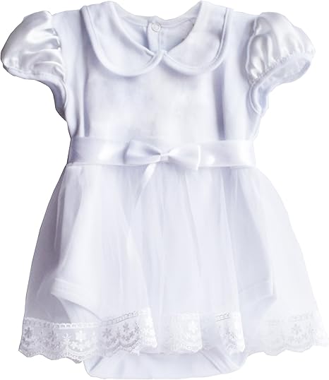 white cotton dress for baby girl