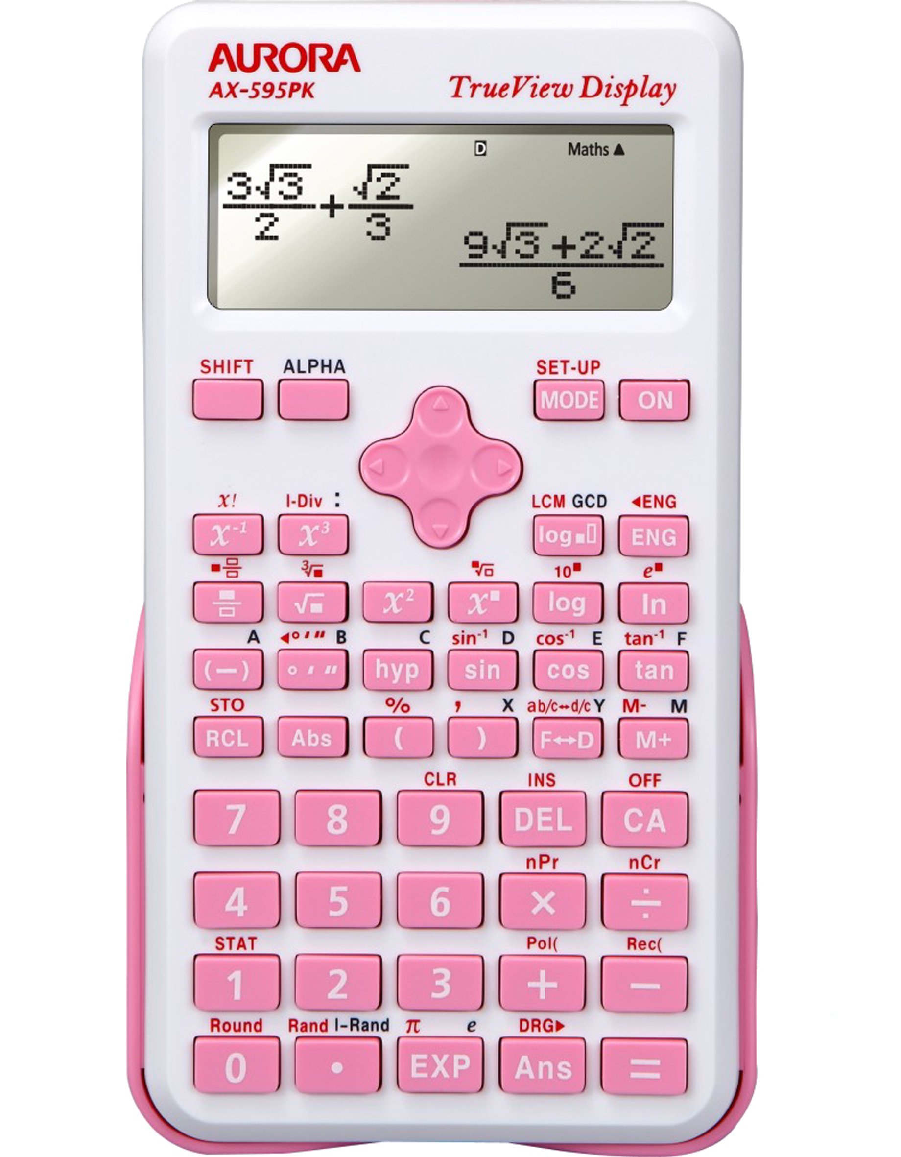 Aurora AX-595PK Scientific Calculator - Pink