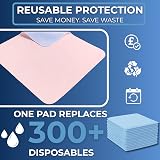 EASY CARE SOLUTIONS 2 Pack Washable Bed Pads 85x90 cm with Tucks Pink view 6