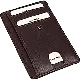 VILENCA HOLLAND Genuine Leather RFID-Blocking Slim Card Holder: Sleek Design for Style, Functionality & Ultimate Security (Chestnut)