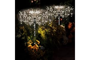 LSLCQW 2 Pack Solar Garden Lights - 120 LED, Waterproof, Suitable for Garden, Terrace, Courtyard, Lawn, Party, Wedding, Christmas Decoration (Warm White)