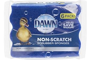 Dawn Non-Scratch Kitchen Dish Sponges, Blue (Pack of 6)