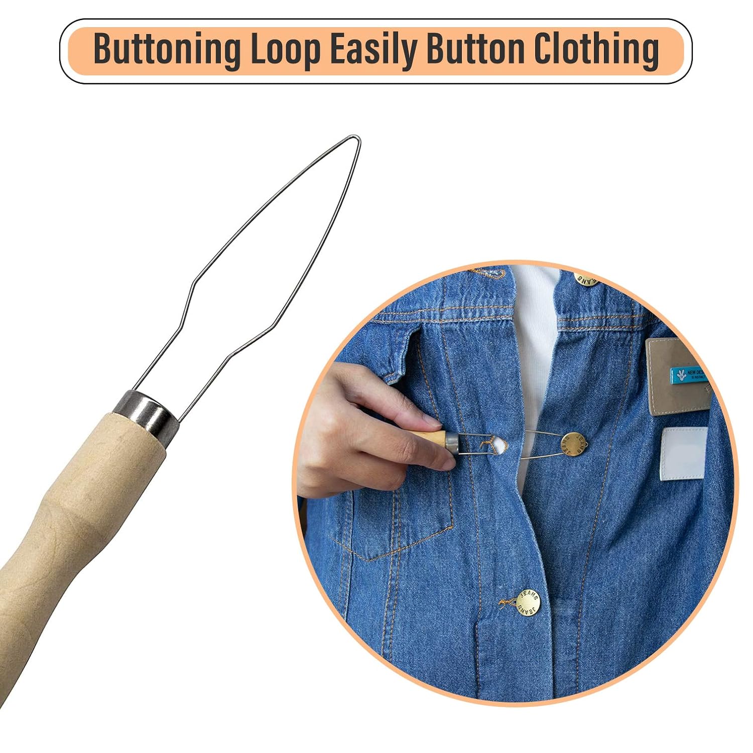 AUEAR, 5 Pcs Button Hook Zipper Pull Grip Button Hook Helper Assist Tool for Arthritis: Industrial & Scientific