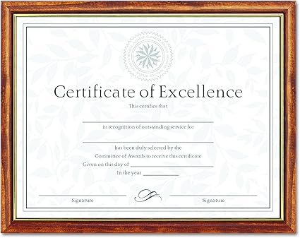 frame for letter size paper