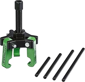 OEMTOOLS 25090 Harmonic Balancer Puller Kit | Adjustable 3-Jaw Puller Fits Most Late Model Automobiles & Trucks | Forcing Screw Fits a 3/8” Square Drive | Includes 4 Forcing Rods, 6 Piece
