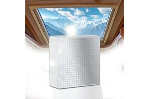 ESMING 1Pack 14"x14"x3" RV Skylight Insulator,RV Vent Insulator, RV Skylight Cover with Reflective Surface, Waterproof RV Insulation, RV Sunroof Skylight Insulates Light and Reduces Noise
