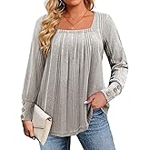 Siddhe Plus Size Womens Fall Fashion Tops Puff Long Sleeve Square Neck Sweater Dresses for Women Knit Casual Fall Fashion Clothes Loose Warm Winter (Floral Apricot,XXXL)