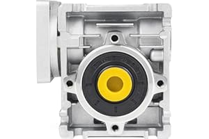 KakaTopbas Worm Gear Gearbox,Ratio 30:1,NMRV-030 Worm Gear Speed Reducer,14mm Output Shaft Square Flange RV030 for Nema23 Stepper Motor/Servo Motor