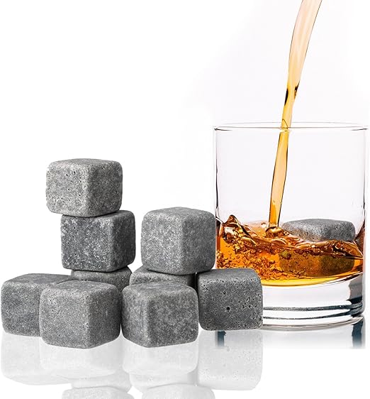 Amazon Com Rc Set Of 10 Grey Chilling Stones Rocks For Whiskey Beer And Liquor Made Of 100 Pure Soapstone Bar Tools Drinkware