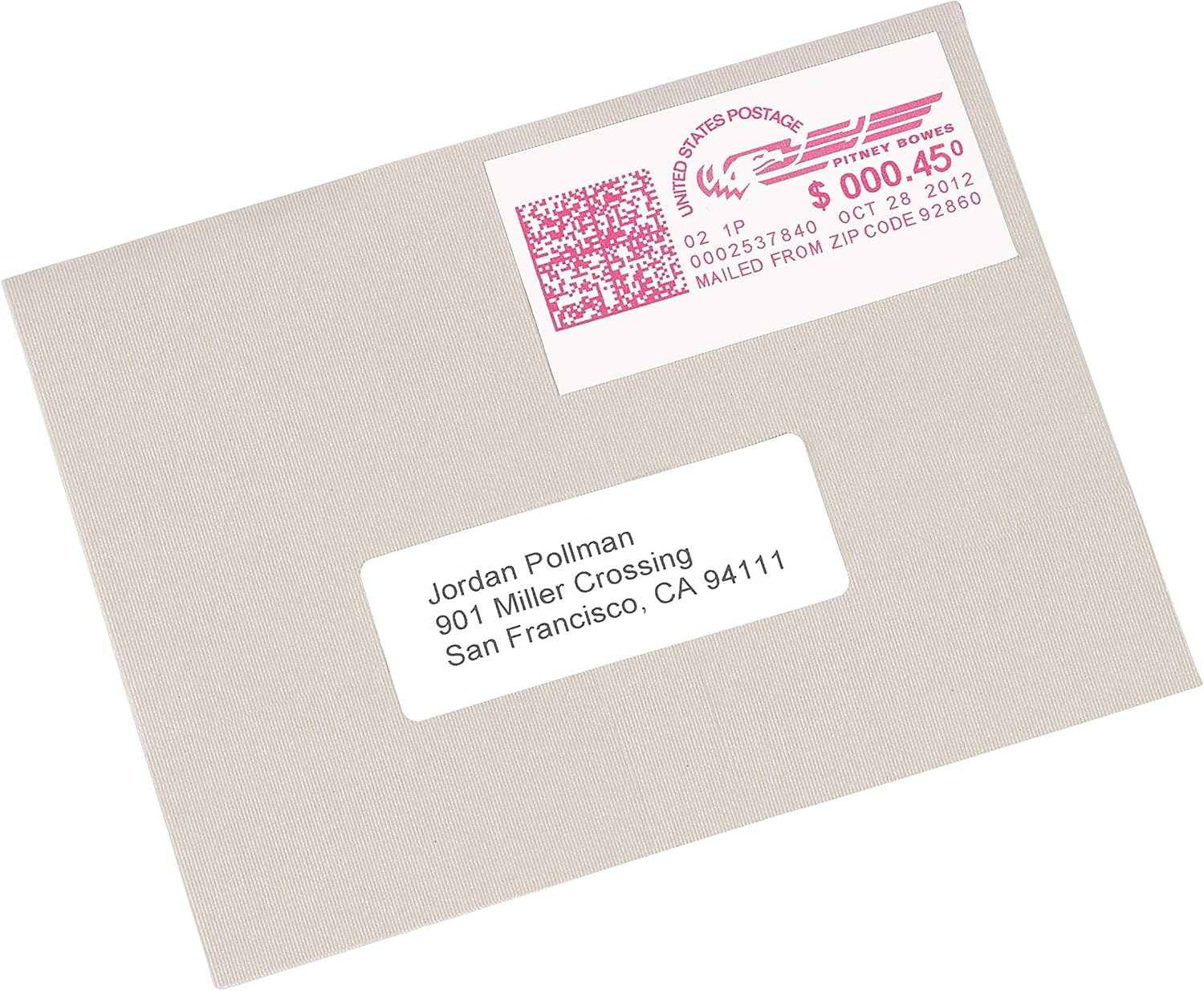postage meter labels