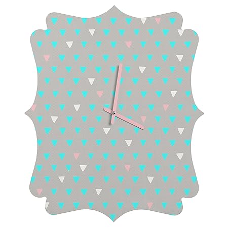 Deny Designs Bianca Green, Geometric Confetti Party, Quatrefoil Clock, Medium