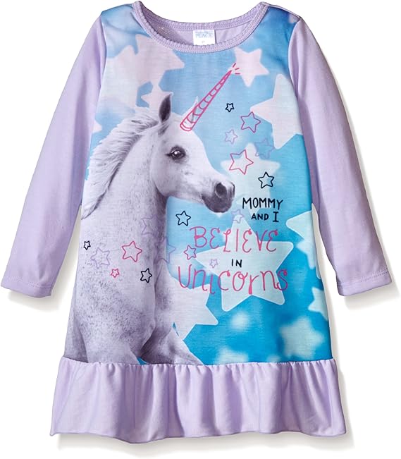 The Children's Place Baby Girls' Unicorn Nightgown, Purple