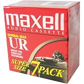 Maxell 108575 Optimally Designed for Voice Recording Brick Packs with Low Noise Surface - 90 Minute Audio Cassettes, 7 Tapes Per Pack [New Improved Version]
