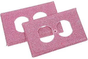Kisangel 2pcs Pink Rhinestones Outlet Covers Decorative Wall Plate Socket Covers for Bedroom Light Switch