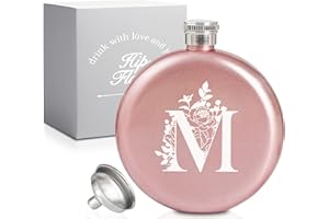 Onebttl Personalized Hip Flask for Women - Personalized Gifts for Women, Friends, Families on Birthday, Christmas - 5 oz - Ro