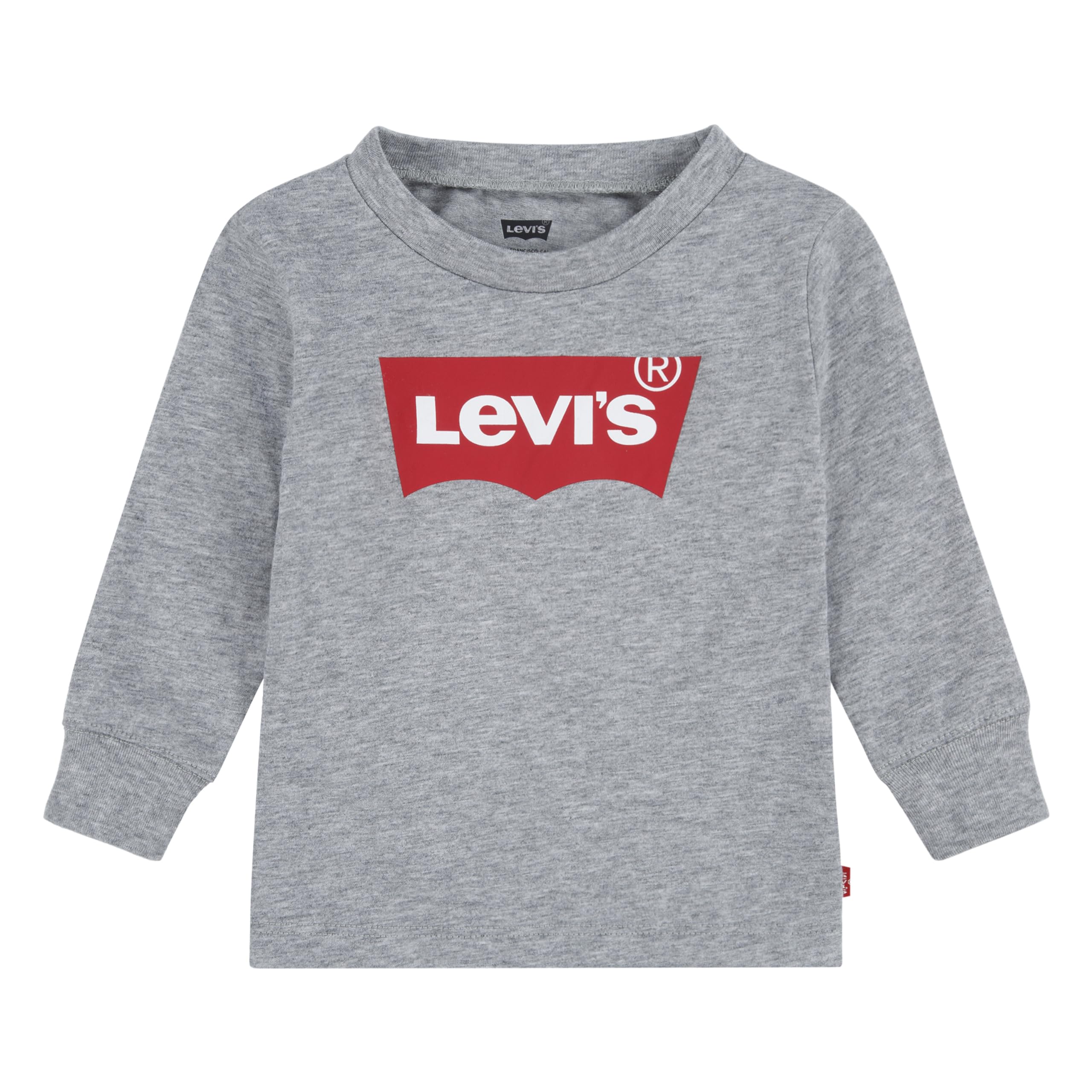 Levi's Kids l/s Batwing Tee Baby Boys, Grey Heather, 12 Months