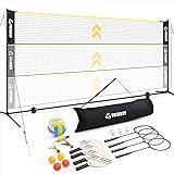 Patiassy 5.1ft-7.4ft Adjustable Height Volleyball