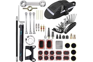 Beenlen Bike Repair Kit, Home Bike Portable Patches Fixes Tool with Bicycle Repair Bag & Bicycle Tire Pump for Mountain Bike 