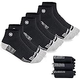 Premium Bamboo Rayon Quarter Crew Socks for Men Moisture Wicking Odor Control Cushioned Sole Breathable Work Socks