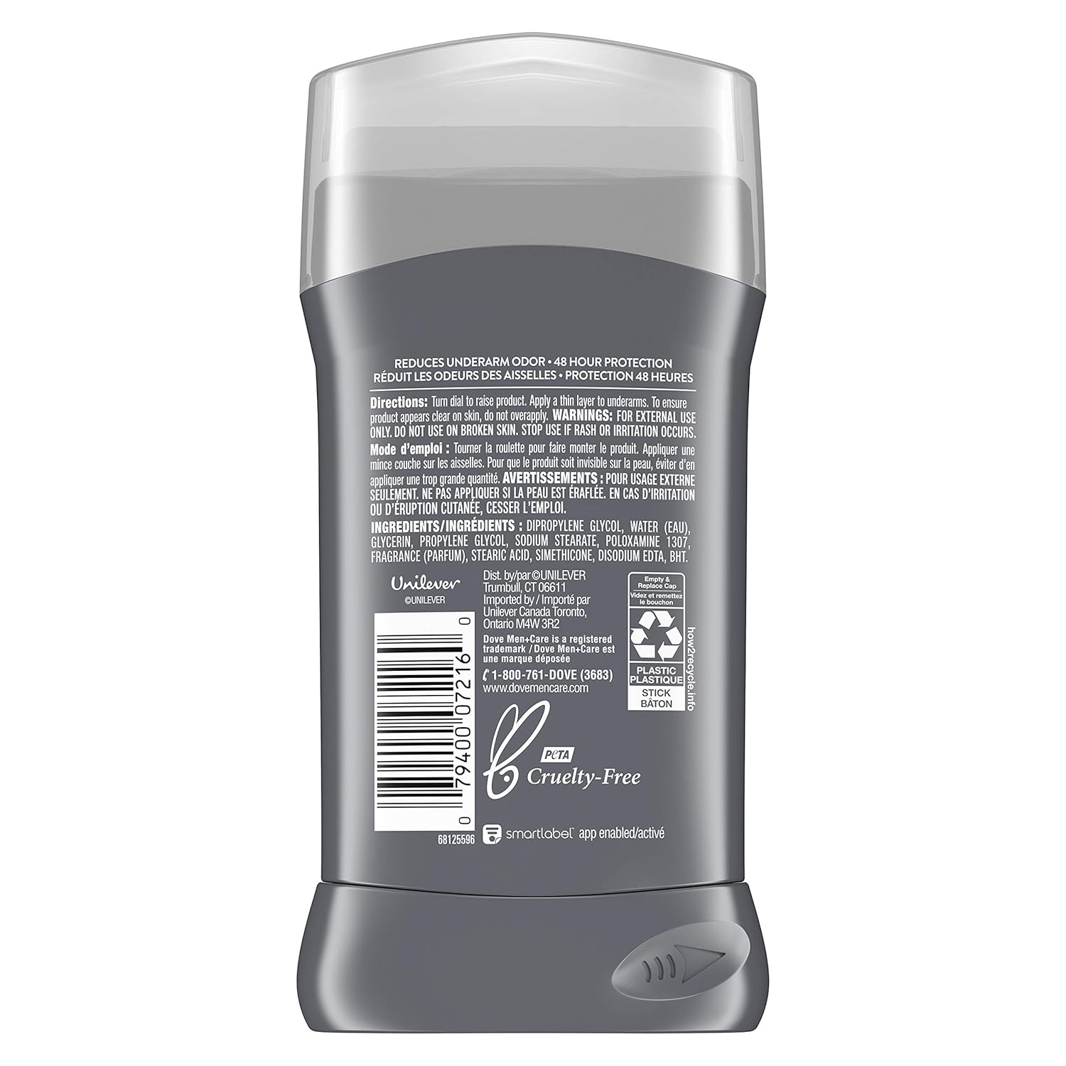Dove Men+Care Deodorant for Men with ¼ Moisturizer Clean Comfort 48 Hour Odor Protection 3 oz, 2 count : Antiperspirant Deodorants : Beauty
