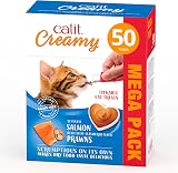 Catit Creamy Salmon & Prawn Lickable Cat Treats 50 Pack