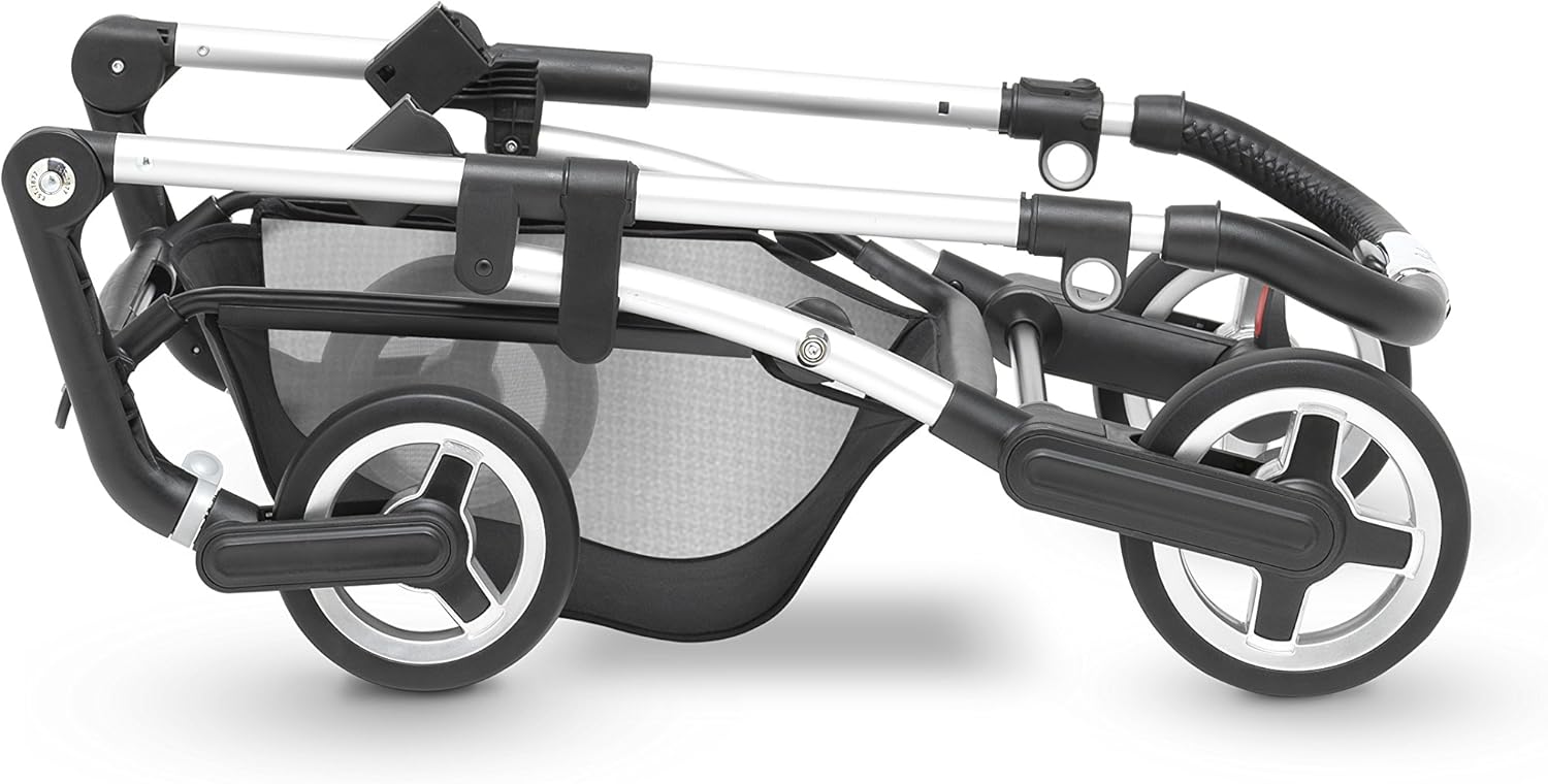 Silver Cross Wayfarer Satin Silver Chassis, Seat Unit and Carrycot