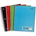 UPGRADE NOTES Spiral Notebooks, 1 Subject, Wide-Ruled Paper, Thick Paper Resists Ink Bleed-Through, 100 Sheets Notebook Size 10.5” x 8.0”. Solid Colors, 4-pack