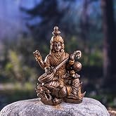 Pacific Giftware Hindu God Saraswati Miniature Resin Figurine Statue