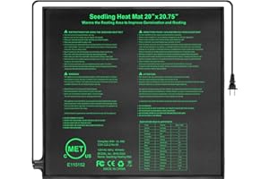 HYDGOOHO Seedling Heat Mat 20x20.75 in Dual Certified by MET and UL Plant Heating Mat Pad with Power Failure Protection Therm