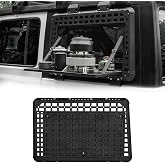 Rear Window Molle Panel with Fold-Down Table - Tactical Modular Rear Window Storage Panels for 2018-2025 Jeep Wrangler JL Off Road Camping Accessories (Driver Side)