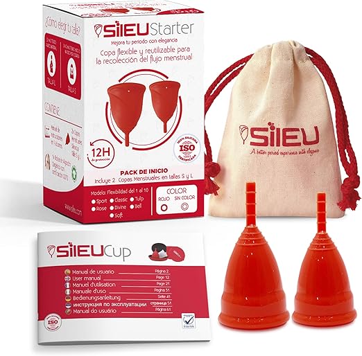 Sileu Menstruatiecup Sport Yoga Zwemmen Pilates Hardlopen Beste Alternatief Voor Tampons En Maandverband Gemaakt Van Medische Siliconen Milieuvriendelijk Grootte S L Rood Amazon Nl