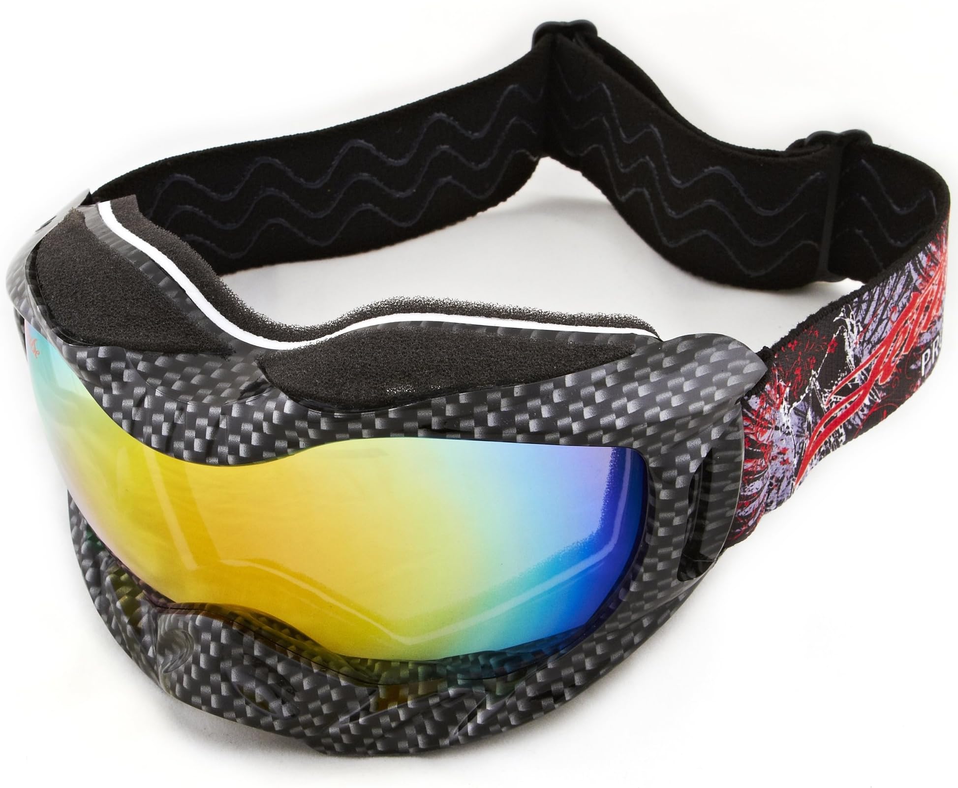 Carbon Fiber Water Sport Helmet Goggles | Floating Frame | Revo Lens + Case | Jet Ski Goggles Sport Designed for Kite Boarding, Surfer, Kayak, PWC Racing