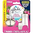 Glade PlugIns Refills Air Freshener Starter Kit, Scented and Essential Oils for Home and Bathroom, Exotic Tropical Blossoms, 0.67 Fl Oz, 1 Warmer + 1 Refill