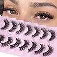 Eyelashes Cat Eye Lashes Wispy False Eyelashes Mink Lashes Natural 3D Volume Fake Eyelashes Soft Fake Lashes Look Like Lash Extension 7 Pairs Lashes Pack by CORUSCATE