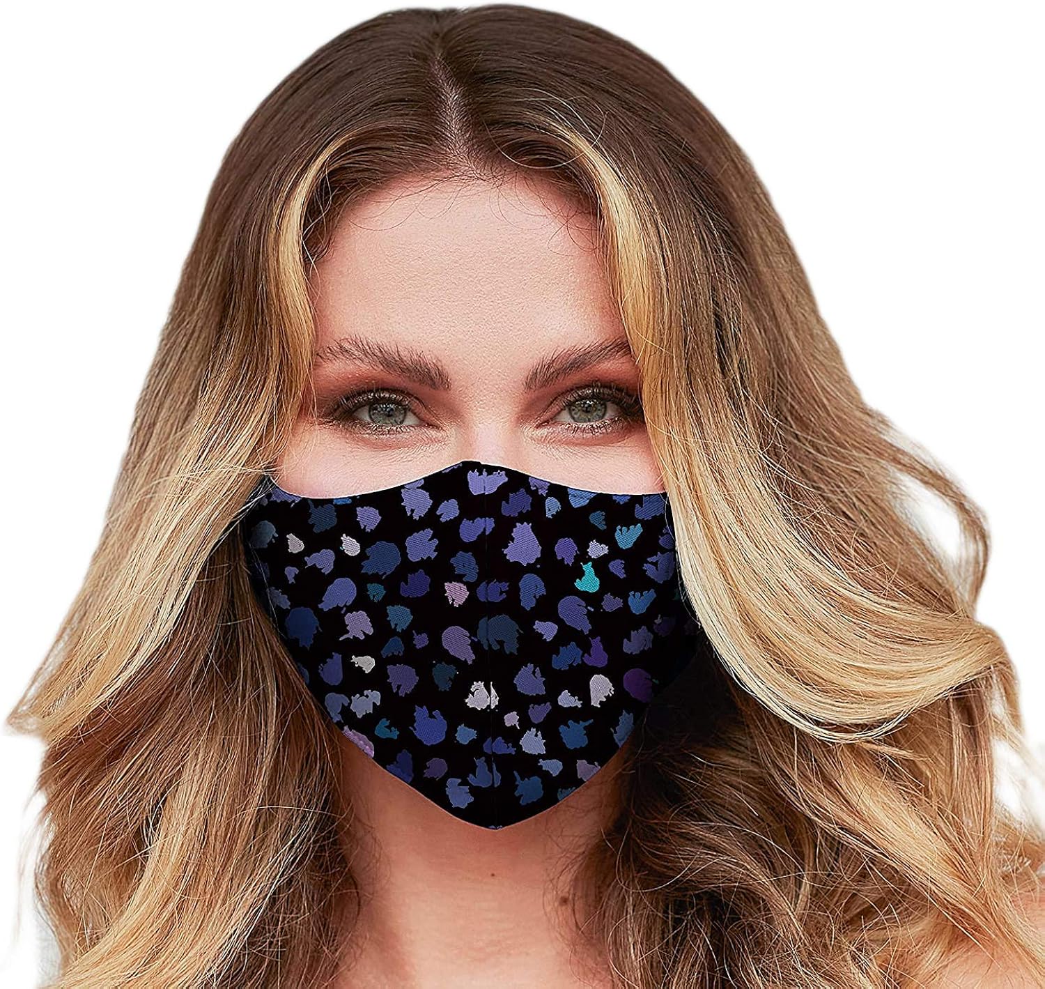 Washable Face Mask with Adjustable Ear Loops & Nose Wire