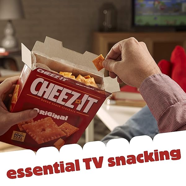 CHEEZ-IT BAKED SNACK CHEESE CRACKERS, ORIGINAL, FAMILY SIZE, 21 OZ BOX